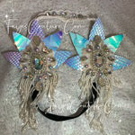 1 Iridescent Unicorn outfit set with lights, Rave, EDC, Music festival, and Halloween costumes