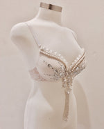 Diamond Peacock, Bridal Bra, Bridal Lingerie, EDC Outfit, Rave Bra