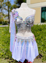 Greek Goddess Iridescent Unicorn Color inspired outfit set, Rave wear, EDC, Music festival, Cosplay, Halloween costumes