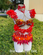 Phoenix Inspired outfit set ,Rave wear, EDC, Music festival, Cosplay, Halloween costumes