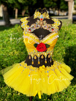 Belle from Beauty and Beast inspired outfit set, Disney Princess, Rave wear, EDC, Music festival, Cosplay, Halloween costumes