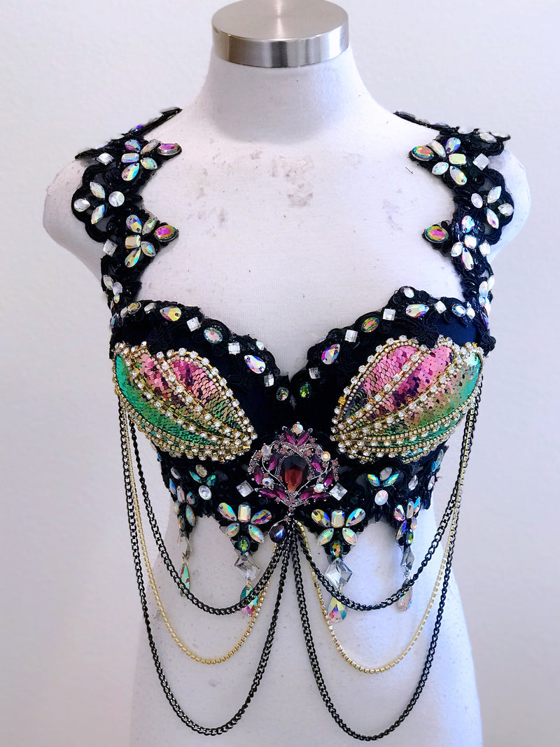 Mermaid Bra, Rave wear, EDC, Music festival, Cosplay, Halloween costumes