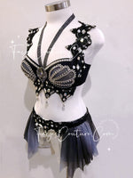 Galaxy Mermaid inspired outfits set, Rave wear, EDC, Music festival, Cosplay, Halloween costumes