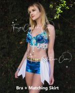 Mermaid Blue Outfit set, Rave wear, EDC, Music festival, Cosplay, Halloween costumes