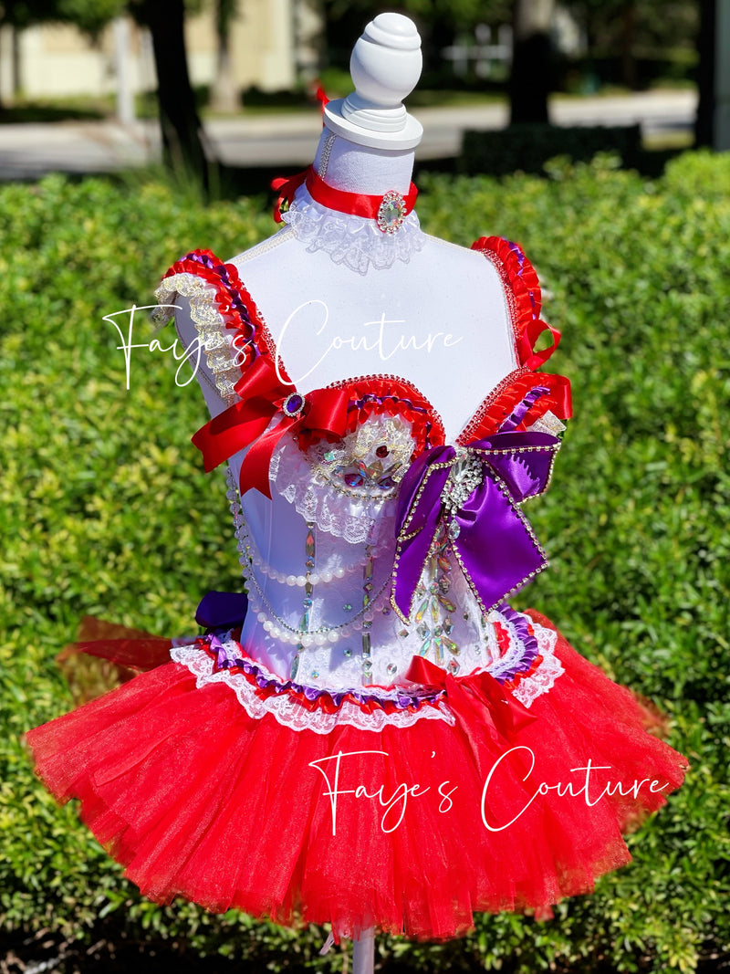 Sailor Mars Inspired Corset Set, Rave wear, EDC, Music festival, Cosplay, Halloween costumes