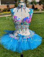 Princess Elsa Inspired outfit set, Rave wear, EDC, Music festival, Cosplay, Halloween costumes