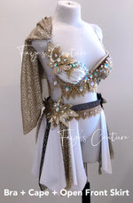 Greek Goddess in Gold inspired outfit set, Rave wear, EDC, Music festival, Cosplay, Halloween costumes