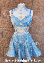 Princess Elsa Inspired outfit set, Rave wear, EDC, Music festival, Cosplay, Halloween costumes