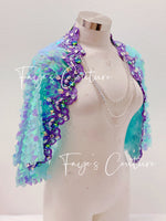 Cape Accessories: Blue Iridescent cape