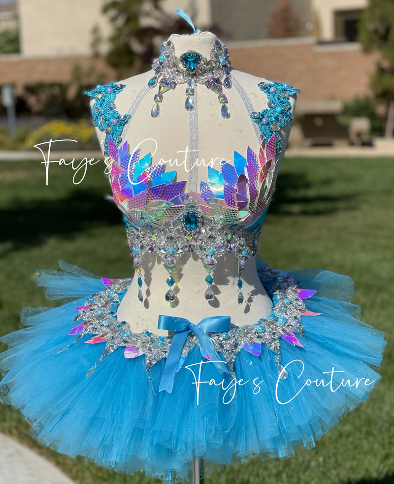 Iridescent Unicorn outfit set, Rave wear, EDC, Music festival, Cosplay, Halloween costumes