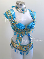 Princess Jasmine inspired Bra, Rave Bra, EDC, Music festival, Cosplay, Halloween costumes