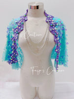 Cape Accessories: Blue Iridescent cape