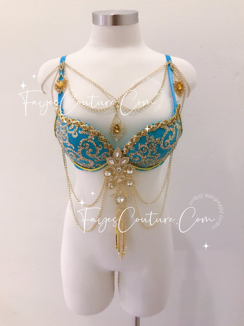 Blue Jasmine Princess Rave Outfit Rave Wear Festival 
