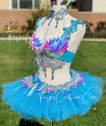 Princess Elsa Inspired outfit set, Rave wear, EDC, Music festival, Cosplay, Halloween costumes