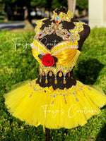 Belle from Beauty and Beast inspired outfit set, Disney Princess, Rave wear, EDC, Music festival, Cosplay, Halloween costumes