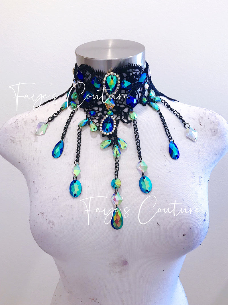 Necklace Accessories: Black Iridescent Necklace