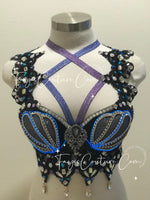 Galaxy Mermaid V2 Bra, Rave wear, EDC, Music festival, Cosplay, Halloween costumes