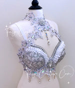 Bridal White inspired Br, Rave wear, EDC, Music festival, Cosplay, Halloween costumes