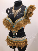 Pocahontas inspired bra, Disney Princess, Rave wear, EDC, Music festival, Cosplay, Halloween costumes