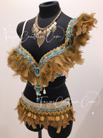 Pocahontas inspired bra, Disney Princess, Rave wear, Music festival, Cosplay, Halloween costumes