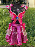 Princess Peach from Super Mario inspired outfit set, Disney Princess, Rave wear, EDC, Music festival, Cosplay, Halloween costumes