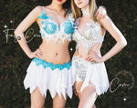 Mermaid in Blue outfit set, Rave wear, EDC, Music festival, Cosplay, Halloween costumes