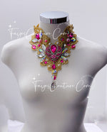 Necklace Accessories: Pink and Gold Iridescent necklace