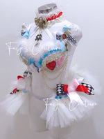 White Rabbit from Alice in wonderland inspired outfit set, Rave wear, EDC, Music festival, Cosplay, Halloween costumes