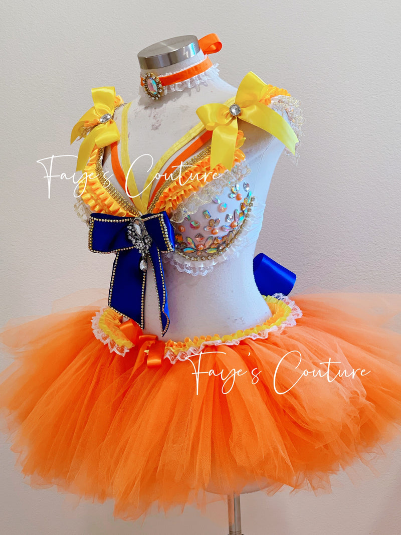 Sailor Venus Inspired outfit set, Rave wear, EDC, Music festival, Cosplay, Halloween costumes