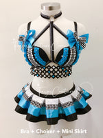 Alice in wonderland inspired outfit set, Rave wear, EDC, Music festival, Cosplay, Halloween costumes