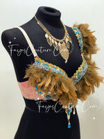 Pocahontas inspired bra, Disney Princess, Rave wear, Music festival, Cosplay, Halloween costumes