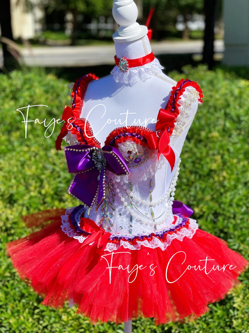 Sailor Mars Inspired Corset Set, Rave wear, EDC, Music festival, Cosplay, Halloween costumes