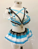 Alice in wonderland inspired outfit set, Rave wear, EDC, Music festival, Cosplay, Halloween costumes