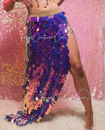 Iridescent violet Unicorn Outfit Set, V3 Maxi Skirt Set, Rave wear, EDC, Music festival, Cosplay, Halloween costumes