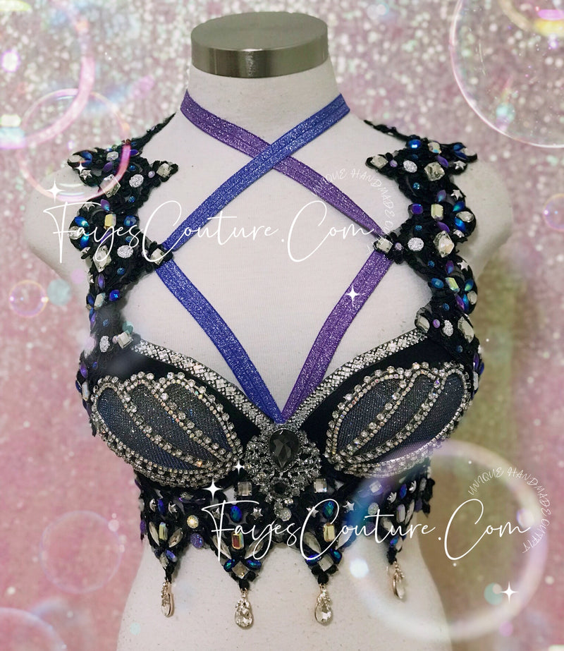 Galaxy Mermaid V2 Bra, Rave wear, EDC, Music festival, Cosplay, Halloween costumes