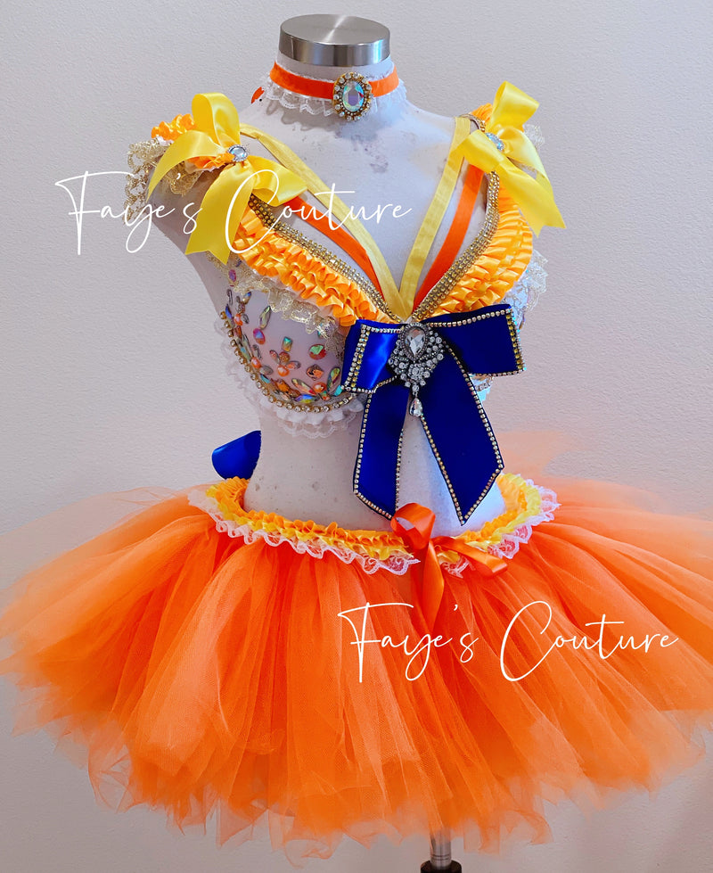 Sailor Venus Inspired outfit set, Rave wear, EDC, Music festival, Cosplay, Halloween costumes