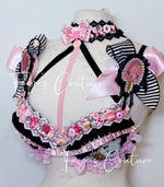 Candy-Land inspired Bra with Choker, rave EDC Music festival wear, Halloween costumes, Cosplay