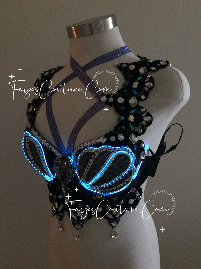 Galaxy Mermaid V2 Bra, Rave wear, EDC, Music festival, Cosplay, Halloween costumes