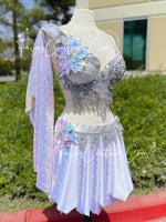 Greek Goddess Iridescent Unicorn Color inspired outfit set, Rave wear, EDC, Music festival, Cosplay, Halloween costumes