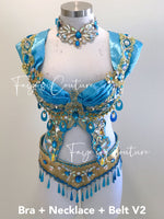 Princess Jasmine inspired Bra, Rave Bra, EDC, Music festival, Cosplay, Halloween costumes