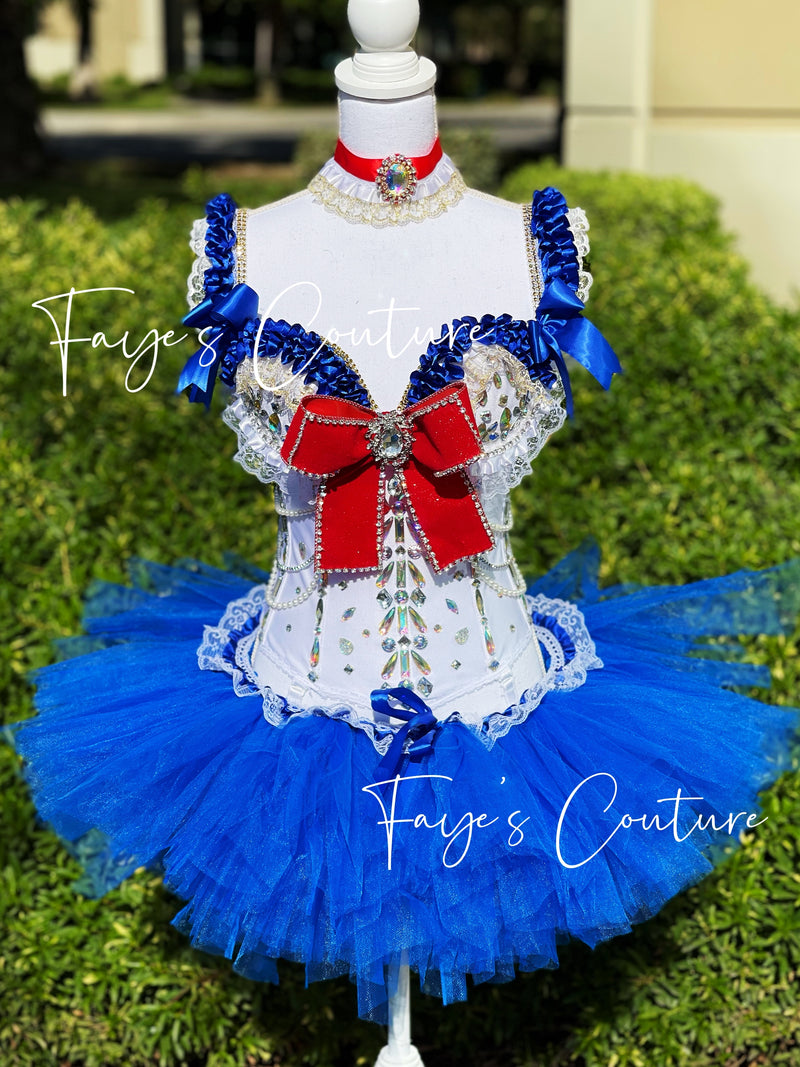 Sailor Moon Adult Costume | Mini Dress Costume Set - Blue