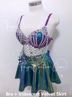 Mermaid Ariel inspired outfits set, Rave wear, EDC, Music festival, Cosplay, Halloween costumes