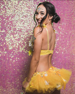 Dasie in yellow and mermaid Inspired outfit set, rave, EDC, Music festival wear, Halloween costumes, Cosplay