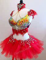 Phoenix inspired tutu set Rave wear, EDC, Music festival, Cosplay, Halloween costumes