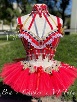 Queen of Red Hearts from Alice in wonderland inspired outfits, Rave wear, EDC, Music festival, Cosplay, Halloween costumes