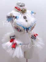 White Rabbit from Alice in wonderland inspired outfit set, Rave wear, EDC, Music festival, Cosplay, Halloween costumes