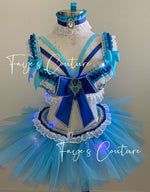 Sailor Mercury Inspired outfit set, Rave wear, EDC, Music festival, Cosplay, Halloween costumes