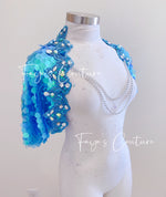 Cape Accessories: Blue Iridescent cape