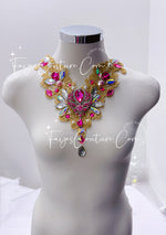 Necklace Accessories: Pink and Gold Iridescent necklace