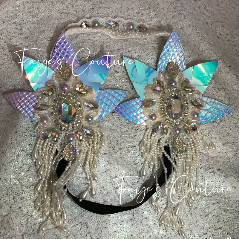 Headband Accessories: White Iridescent Unicorn